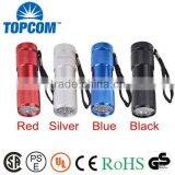 Cheap Aluminum 9 Led Flashlight With White Box Packing thumbnail-1