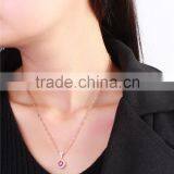 Factory Wholesale Silver Gemstone Jewellery Set 18K Gold Plating 925 Silver Natural Pink Topaz Earrings Pendant Necklace Set thumbnail-6