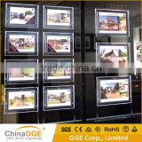 Acrylic real estate agent window led display light box for advertising