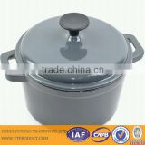 enamel decal pot, food pot with light knob on lid