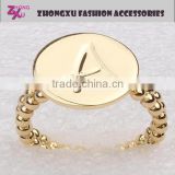 new fashion and popular 14k gold letter ring fashion jewelry