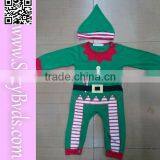 Children Wholesale Green Long Sleeve Baby Girls Christmas Dresses thumbnail-1