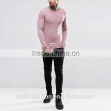 t Shirt Manufacturer Bangladesh Muscle Slim Fit Crew Neck Plain Pink Long Sleeve t Shirt thumbnail-4