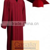 Wholesale Best quality Adult Matte Maroon (Red) Graduation Gowns and Caps For School