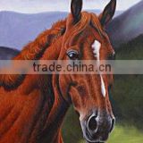 Red brown horse pattern cloth painting