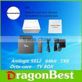 Google Ott Remote Controller Ott Tx8 4K S912 2g 32g Octa Core KODI17.0 Android 6.0 tv Box