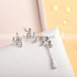 Korean Style 925 Silver Leaf Cuff Earrings With 2 Different Parts thumbnail-5