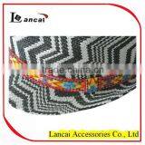 2016 Wholesale White and Black Zigzag Straw Mens' Trilby thumbnail-2