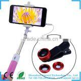 Apexel 4 in 1 Set Selfie Stick With Cable 3.5mm and 3 in 1 Lens Wide Angle Macro Lens Fisheye Lens for IPhone Samsung thumbnail-1