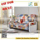 Modern Design Neat Northern-European Style Sofa Bed With Plastic Armrest and Legs thumbnail-1