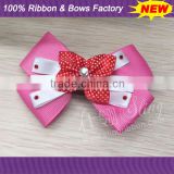 Cute Red Ribbon Bows With Clips For Girls