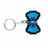 Promotional PVC Metal Keychain Wholesale Bow Shaped 2d Key Ring