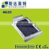 46 Led Aluminum Pad Ip65 450LM PIR Sensor + Light Control+weak Light Motion Sensor Solar Led Light