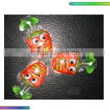 juice plastic bag with strawberry shapes