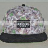 Guangzhou Hat Factory Professional Custom 100% Polyester/animal Camouflage and Black/embroidery Logo/flat Brim Hat