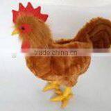 high quality factory wholesale realistic plush standing brown cock soft toy stuffed animal toy standing brown cock plush toys