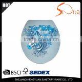 Color Printing Zinc Alloy Soft-close Hinge Toilet Seat Cover Price