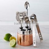 Copper Plated Hammered 5 pc bar tool set