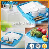 Plastic Storage Rack Over The Sink Saddle Organizer Shelf Kitchen Bath Gadgets thumbnail-1