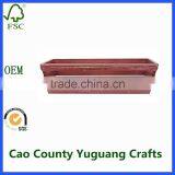 Gift Wood Crate Red Colored Decorative Wooden Storage Crates thumbnail-3