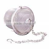 Food Grade Stainless Steel Tea Infusers Baskets With Chains