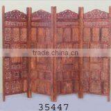 Sheesham Carved Wooden 4 Pannel Screen Dressing Room thumbnail-1