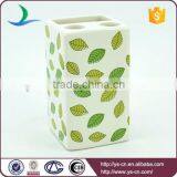 Wholesale Leaves Design Ceramic Accessories For Bathroom thumbnail-3