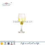 Cheap Hand Painted Hot Sale Colored Stem Amber Wine Glass Goblets