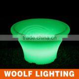 Outdoor Garden Plastic Glowing Rechargeable Led Fruit Pots With Remote Control