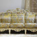 European Royal Style Bright Color Living Room Sectional Sofa Set, Floral Design Hand Painted Sofa Set thumbnail-2