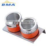 Magnetic Stainless Steel Salt And Pepper Spice Jar Set thumbnail-2