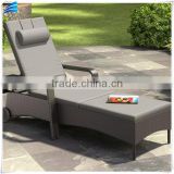 Outdoor Modern Resin Wicker Patio Reclining Sun Lounger thumbnail-3