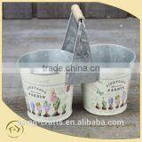 France Design Double Flower Pot, Metal Flower Pot for Wholesale thumbnail-1