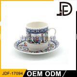 Print Logo Coffee Cups Bone China Vintage Tea Cup and Saucer Sets