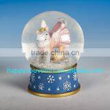 Cute Dog Animal Glass Snow Globe With Polyresin Base Gift Snow Globe Diameter 45mm thumbnail-3