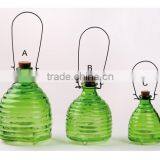 3 Sizes Colored Glass Wasp Trap Hanging Glass Bee Catcher, Glass Pest Catcher thumbnail-1