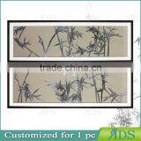 Framed Handmade Iron Progress Shadow Box Wall Decoration Bamboo Design Banner Painting thumbnail-3