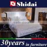 King Size Bed Headboard / French Wood Antique Bed / Upholstery Bed B9016 thumbnail-4