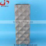 Geometry Patterned Vase Ceramic Tall Vase Grey Glazed thumbnail-1