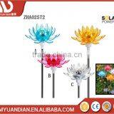 Solar Powered Iron Garden Flower Stake Rotating Solar Garden Lights thumbnail-1