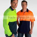 Industrial Work Wear Uniform Custom Polo T-shirt Hi Vis WorkWear Reflective Polo Shirt thumbnail-3