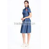 Domin Fashion Latest Formal Embroidery Jean Dress Patterns thumbnail-5