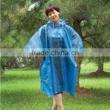 Blue Waterproof Reusable PVC Poncho thumbnail-5
