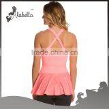 Breathable Wicking Four Way Stretch Soft Yoga t Shirts for Women thumbnail-2