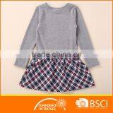 Fashion Child Girl Nice Sweater &Check Dress thumbnail-2
