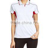 White Women's Polo Collar Tshirt Design Custom Printed Logo thumbnail-1