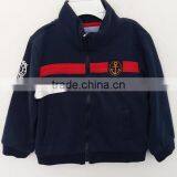 Baby Boys Stripes and Embroidered Navy or White 60% Cotton and 40% Polyester Coat for Autumn thumbnail-1