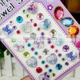 High Quality Wholesale Custom Children DIY Toy Self Adhesive Acrylic Craft Scrapbooking Gems Stone Sticker thumbnail-1