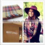 2014 Winter Scarf Quality Wool Scarf for Women Women Plaid Shawl thumbnail-1