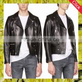 2017 New arrival fashion custom black classic mens clothing suppliers wholesale man leather motorcycle jacket